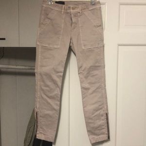 Light pink canvas J Crew ankle pants, size 26